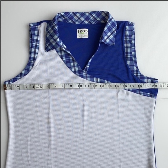 3/$20 Izod Plaid V-Neck Golf Tank Top - Picture 8 of 10